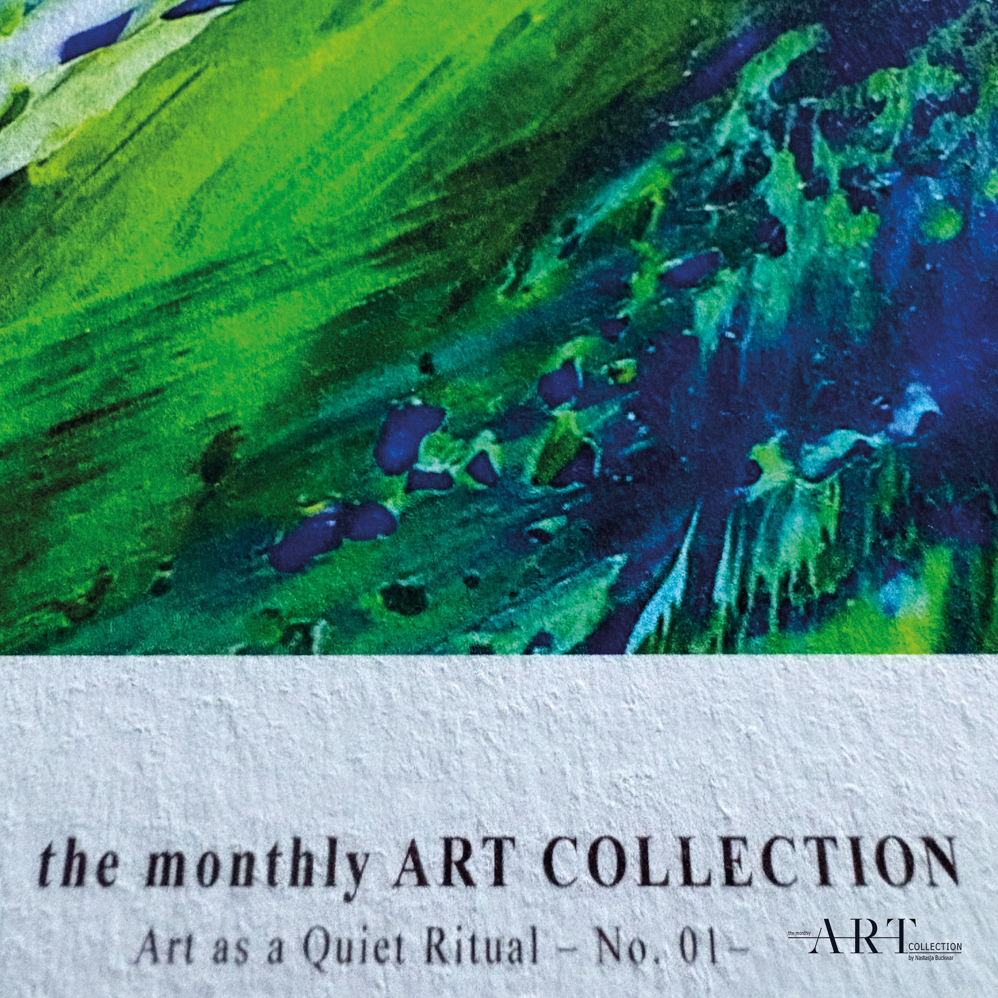 Close-up detail of the art print showing texture and colors on fine art paper.